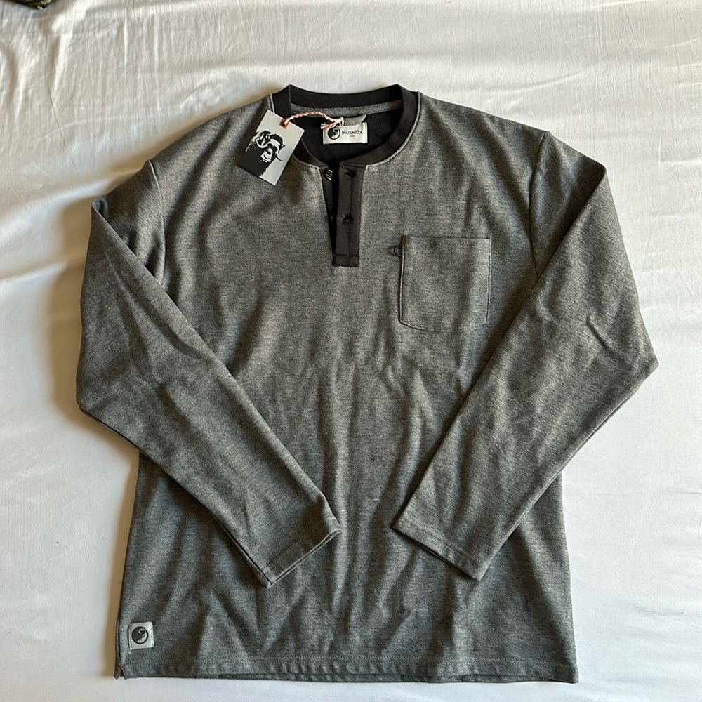Musk Ox long sleeve henley (advertised on Joe Rogan Podcast)